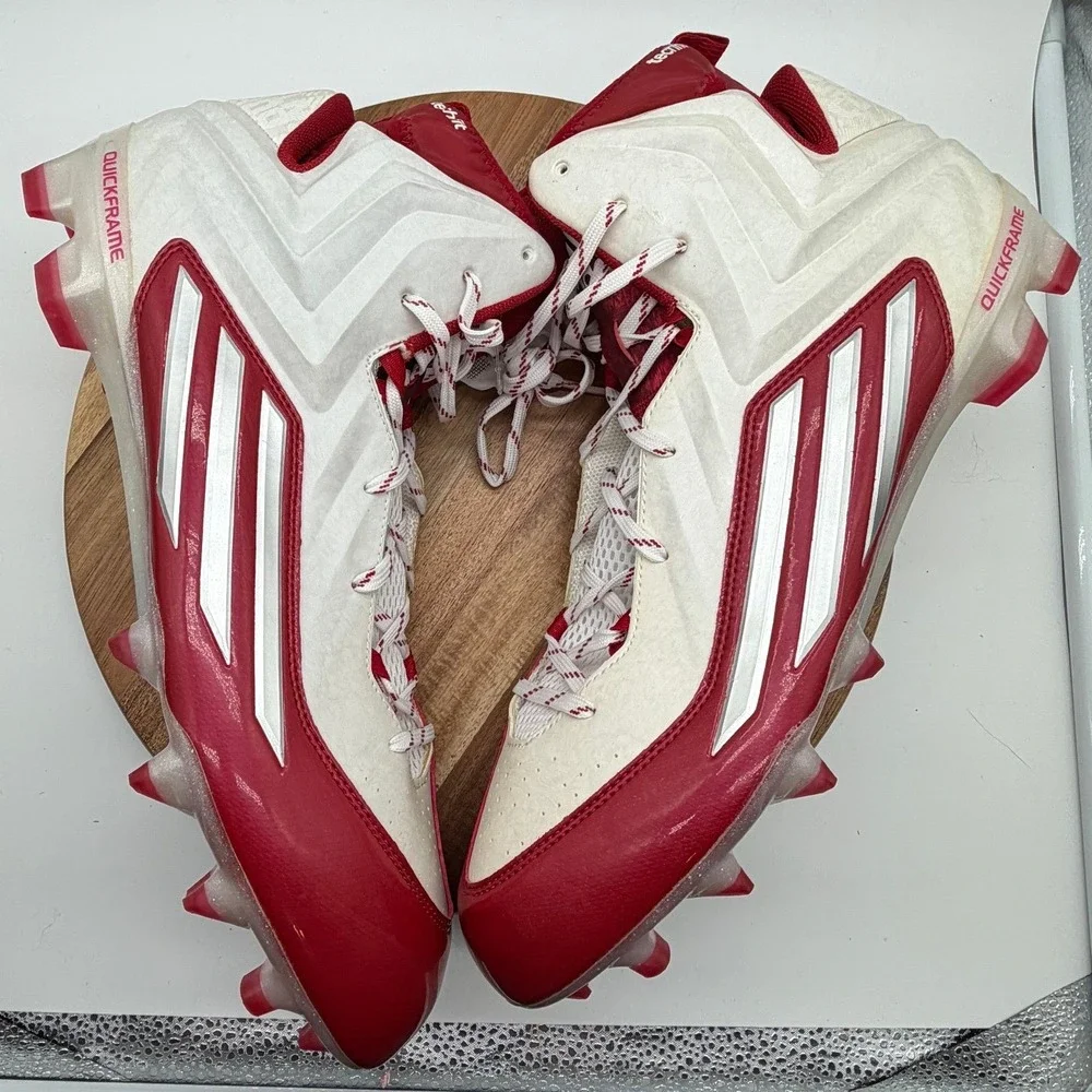 Adidas Crazyquick 2.0 High Size 16 Football Cleats Red White 0745